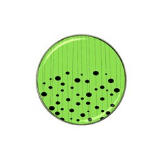 Bubbles At Strings Lemon Green And Black, Geometrical Pattern Hat Clip Ball Marker (10 Pack) by Casemiro
