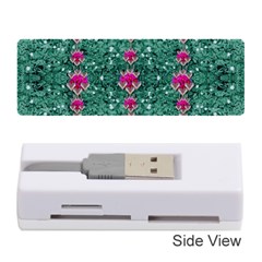 Flowers Love And Silver Metal Hearts Is Wonderful As Sunsets Memory Card Reader (stick) by pepitasart