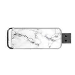 White Faux Marble Portable Usb Flash (two Sides) by Dushan