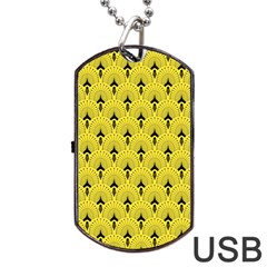 Art-decoyellow Dog Tag Usb Flash (one Side) by Dushan