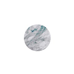 Gray Faux Marble Blue Accent 1  Mini Magnets by Dushan