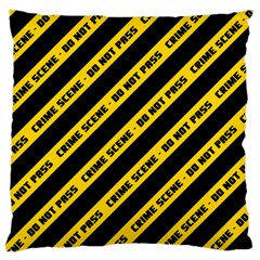 Warning Colors Yellow And Black - Police No Entrance 2 Standard Flano Cushion Case (two Sides) by DinzDas