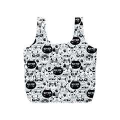Cute Cat Faces Pattern Full Print Recycle Bag (s)