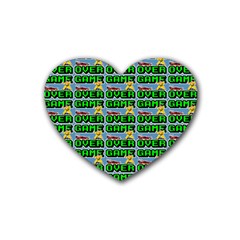 Game Over Karate And Gaming - Pixel Martial Arts Heart Coaster (4 Pack)  by DinzDas