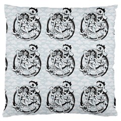 Monster Party - Hot Sexy Monster Demon With Ugly Little Monsters Large Cushion Case (two Sides) by DinzDas