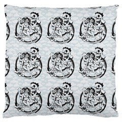 Monster Party - Hot Sexy Monster Demon With Ugly Little Monsters Large Flano Cushion Case (one Side) by DinzDas