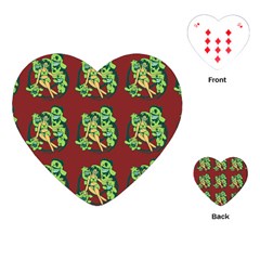 Monster Party - Hot Sexy Monster Demon With Ugly Little Monsters Playing Cards Single Design (heart) by DinzDas