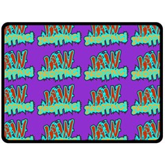 Jaw Dropping Comic Big Bang Poof Fleece Blanket (large)  by DinzDas