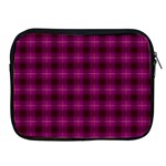Dark purple, violet tartan, buffalo plaid like pattern Apple iPad 2/3/4 Zipper Cases Front