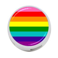 Original 8 Stripes Lgbt Pride Rainbow Flag 4-port Usb Hub (one Side) by yoursparklingshop