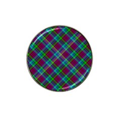 Purple, Green Tartan, Retro Buffalo Plaid Pattern, Classic Tiled Theme Hat Clip Ball Marker (10 Pack) by Casemiro