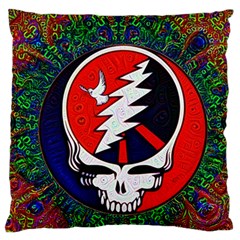 Grateful Dead - Large Flano Cushion Case (two Sides) by Sapixe