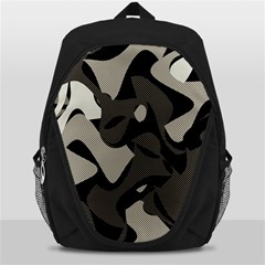 Trippy Sepia Paint Splash, Brown, Army Style Camo, Dotted Abstract Pattern Backpack Bag by Casemiro
