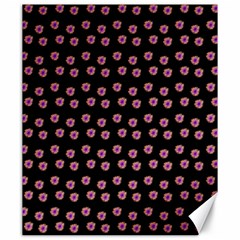 Peach Purple Daisy Flower Black Canvas 20  X 24  by snowwhitegirl