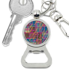 Colorful Shapes Texture                                                   Bottle Opener Key Chain by LalyLauraFLM