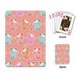 Cute Kawaii Kittens Seamless Pattern Playing Cards Single Design (Rectangle) Back