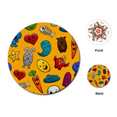 Graffiti Characters Seamless Ornament Playing Cards Single Design (round) by Amaryn4rt