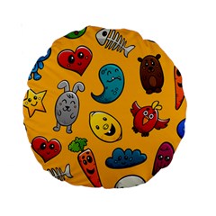 Graffiti Characters Seamless Ornament Standard 15  Premium Round Cushions by Amaryn4rt
