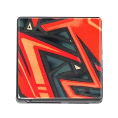 Graffiti Detail Wallpaper Texture Background Memory Card Reader (square 5 Slot) by Amaryn4rt