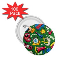 Pop Art Colorful Seamless Pattern 1 75  Buttons (100 Pack)  by Amaryn4rt