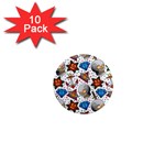 Full Color Flash Tattoo Patterns 1  Mini Magnet (10 pack)  Front