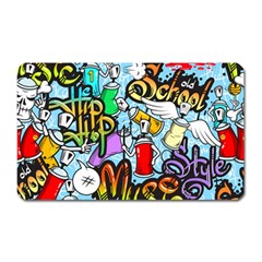 Graffiti Characters Seamless Pattern Magnet (rectangular) by Amaryn4rt