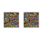Graffiti Word Seamless Pattern Cufflinks (Square) Front(Pair)