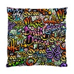 Graffiti Word Seamless Pattern Standard Cushion Case (Two Sides) Back