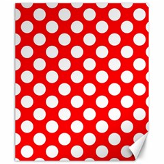 Large White Polka Dots Pattern, Retro Style, Pinup Pattern Canvas 20  X 24  by Casemiro