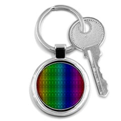 Rainbow Colored Scales Pattern, Full Color Palette, Fish Like Key Chain (round) by Casemiro