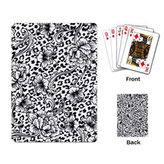 Vector-eclectic-fabric-seamless-pattern-animal-background-with-baroque-ornament Playing Cards Single Design (rectangle) by Sobalvarro