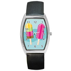 Ice Cream Parlour Barrel Style Metal Watch by HermanTelo