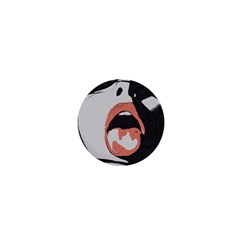Wide Open And Ready - Kinky Girl Face In The Dark 1  Mini Buttons by Casemiro