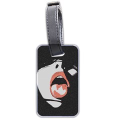 Wide Open And Ready - Kinky Girl Face In The Dark Luggage Tag (two Sides) by Casemiro