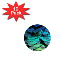 Digital Abstract 1  Mini Buttons (10 Pack)  by Sparkle