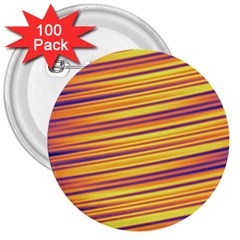 Orange Strips 3  Buttons (100 Pack)  by Sparkle