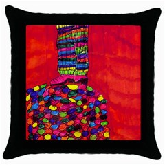 Colorful Leg Warmers Throw Pillow Case (black) by snowwhitegirl