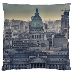 Buenos Aires Argentina Cityscape Aerial View Large Flano Cushion Case (two Sides) by dflcprintsclothing
