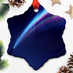 Light Fleeting Man s Sky Magic Ornament (snowflake) by Mariart