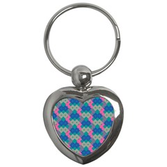 Geo Puzzle Key Chain (heart) by tmsartbazaar