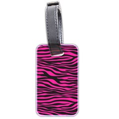 Pink Zebra Luggage Tag (two Sides) by Angelandspot