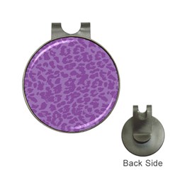 Purple Big Cat Pattern Hat Clips With Golf Markers by Angelandspot