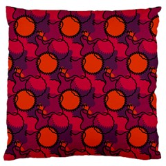 Abstract Camo Large Flano Cushion Case (two Sides) by tmsartbazaar
