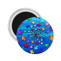Fractal Art School Of Fishes 2 25  Magnets by WolfepawFractals