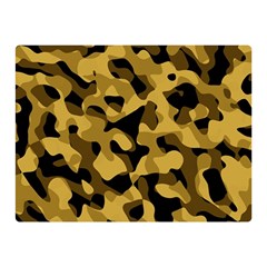 Black Yellow Brown Camouflage Pattern Double Sided Flano Blanket (mini)  by SpinnyChairDesigns