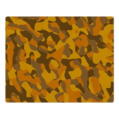 Brown And Orange Camouflage Double Sided Flano Blanket (large)  by SpinnyChairDesigns