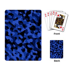 Black And Blue Camouflage Pattern Playing Cards Single Design (rectangle) by SpinnyChairDesigns