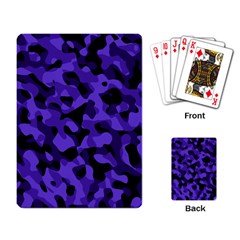 Purple Black Camouflage Pattern Playing Cards Single Design (rectangle) by SpinnyChairDesigns
