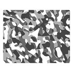 Grey and White Camouflage Pattern Double Sided Flano Blanket (Large)  Blanket Back