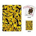 Black and Yellow Camouflage Pattern Playing Cards Single Design (Rectangle) Back